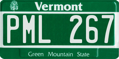 VT license plate PML267