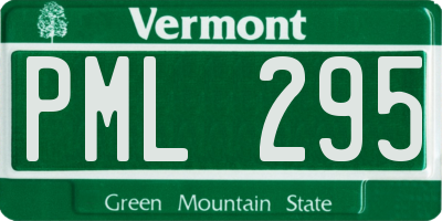 VT license plate PML295