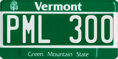 VT license plate PML300
