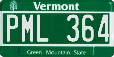 VT license plate PML364