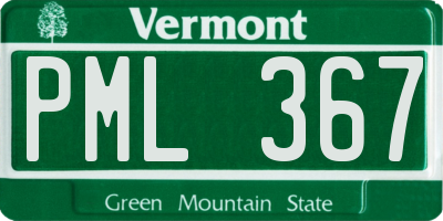 VT license plate PML367