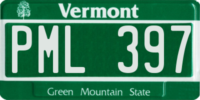 VT license plate PML397