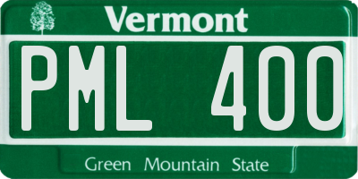 VT license plate PML400