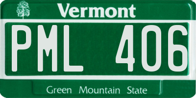 VT license plate PML406