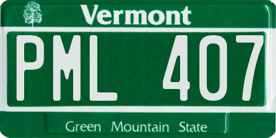 VT license plate PML407