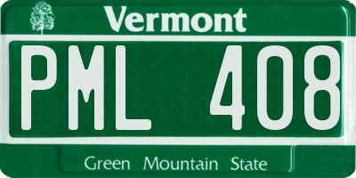 VT license plate PML408