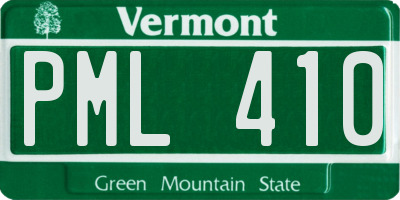 VT license plate PML410