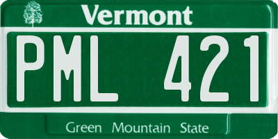 VT license plate PML421