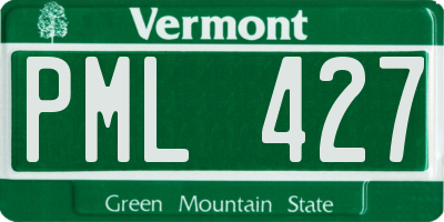 VT license plate PML427
