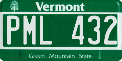 VT license plate PML432