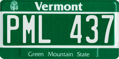 VT license plate PML437