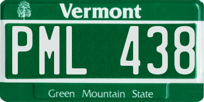 VT license plate PML438
