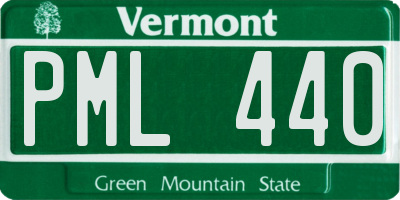VT license plate PML440