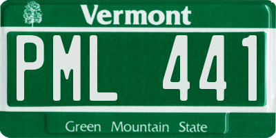 VT license plate PML441