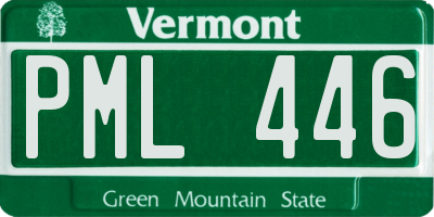 VT license plate PML446
