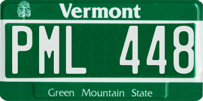 VT license plate PML448