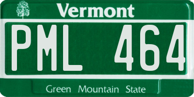 VT license plate PML464