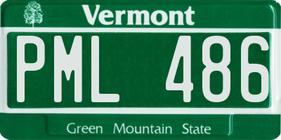 VT license plate PML486