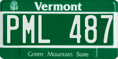 VT license plate PML487
