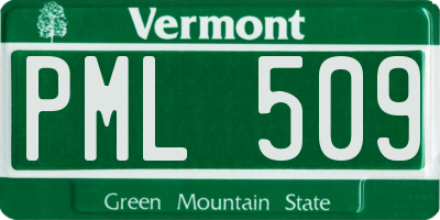 VT license plate PML509