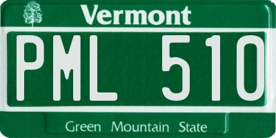 VT license plate PML510