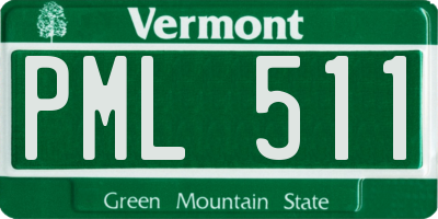 VT license plate PML511