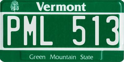 VT license plate PML513