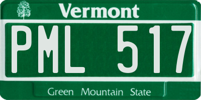 VT license plate PML517