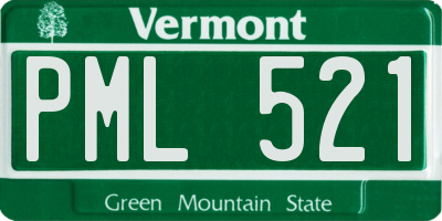 VT license plate PML521