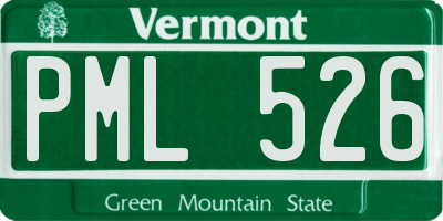 VT license plate PML526