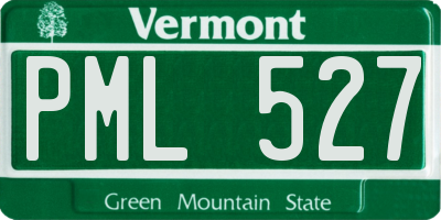 VT license plate PML527