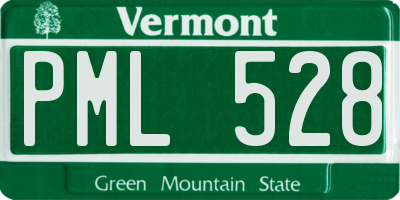 VT license plate PML528