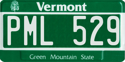 VT license plate PML529