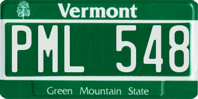 VT license plate PML548