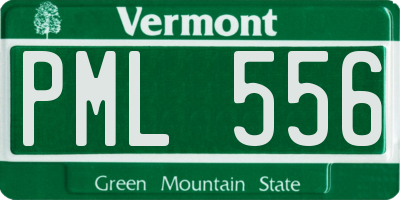 VT license plate PML556