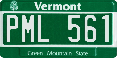 VT license plate PML561