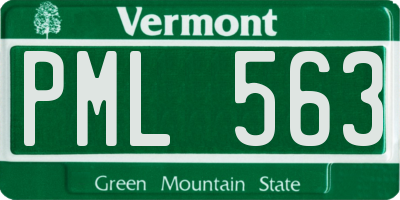 VT license plate PML563