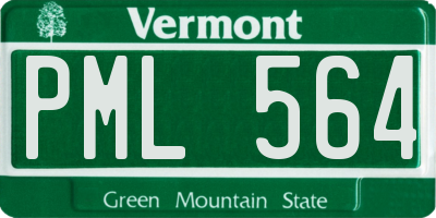 VT license plate PML564