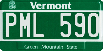 VT license plate PML590