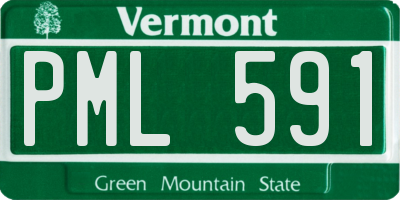 VT license plate PML591