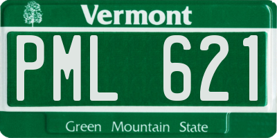 VT license plate PML621