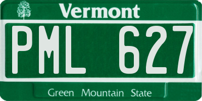 VT license plate PML627