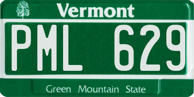 VT license plate PML629