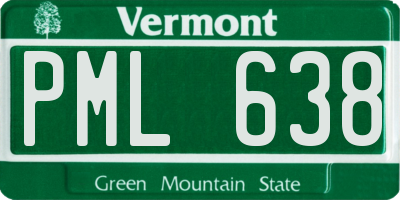 VT license plate PML638