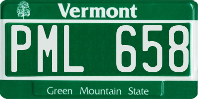 VT license plate PML658