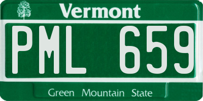 VT license plate PML659