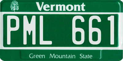 VT license plate PML661