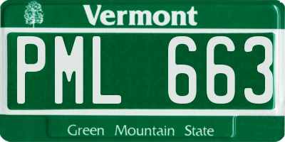 VT license plate PML663