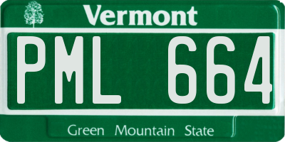 VT license plate PML664