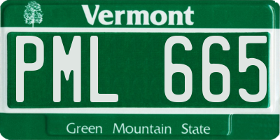 VT license plate PML665